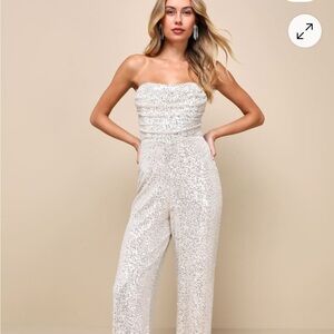 Lulus Sequin Jumpsuit, XL, NWT